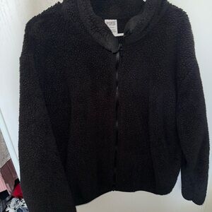 PINK Victoria's Secret Black Teddy Jacket